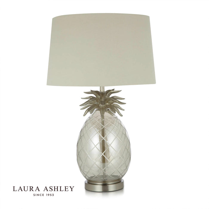 Laura Ashley Pineapple Large Table Lamp Champagne Cut Glass With Shade