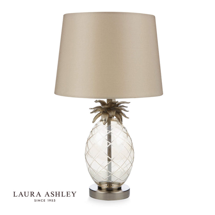 Laura Ashley Small Pineapple Table Lamp Champagne Cut Glass With Shade