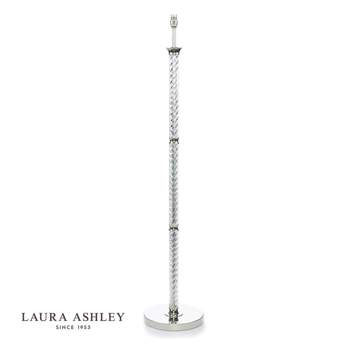 Laura Ashley Louis Floor Lamp Twisted Glass Polished Nickel Base Only