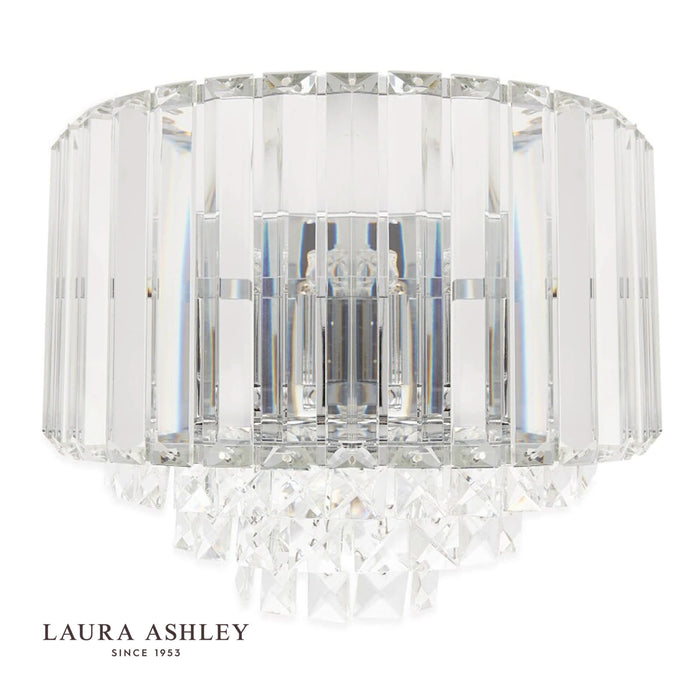 Laura Ashley Vienna Wall Light Polished Chrome Crystal