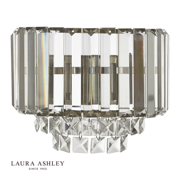 Laura Ashley Vienna Wall Light Antique Brass Crystal