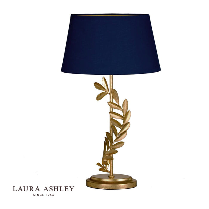 Laura Ashley Archer Table Lamp Leaf Design Gold With Shade