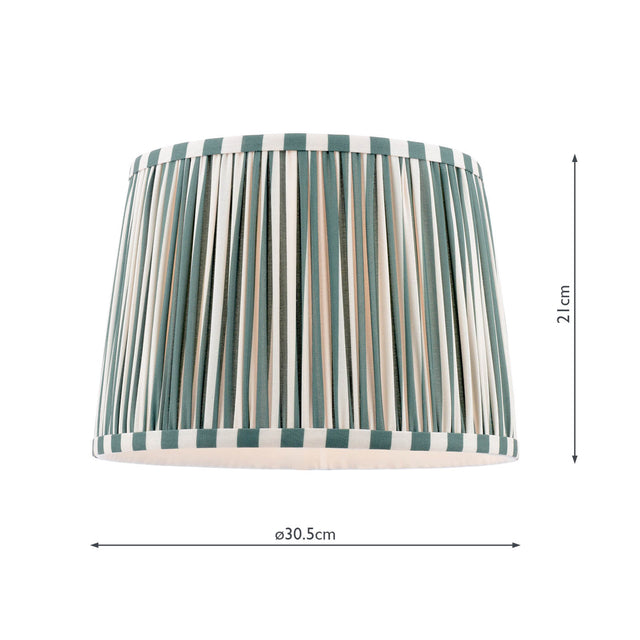 Laura Ashley Denwick Green Cotton Tapered Drum Shade 30cm/12 inch