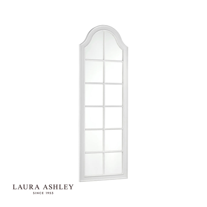 Laura Ashley Coombs Rectangle Floor Mirror Distressed Ivory 172 x 57cm