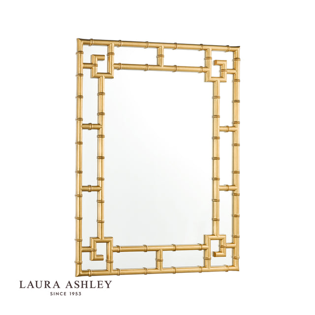 Laura Ashley Shawford Rectangle Mirror Gold Mirror 107 x 81cm