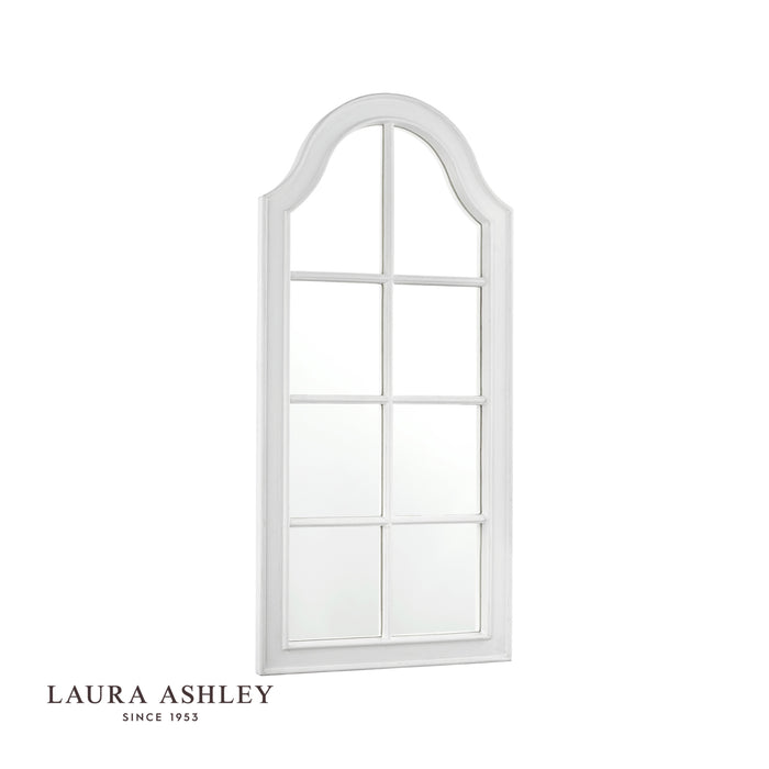 Laura Ashley Coombs Rectangle Mirror Distressed Ivory 120 x 56cm