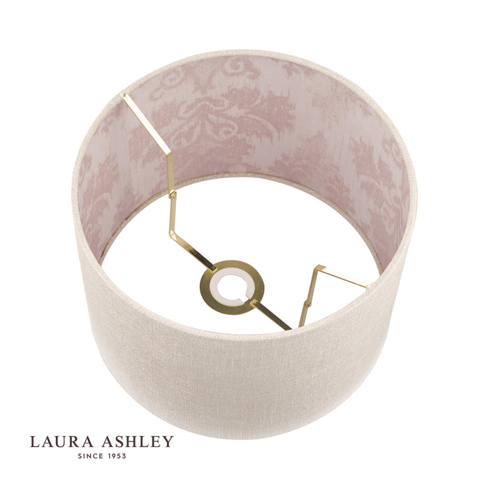 Laura Ashley Hazelton Drum Shade Silver/Pink 30.5cm/12 inch