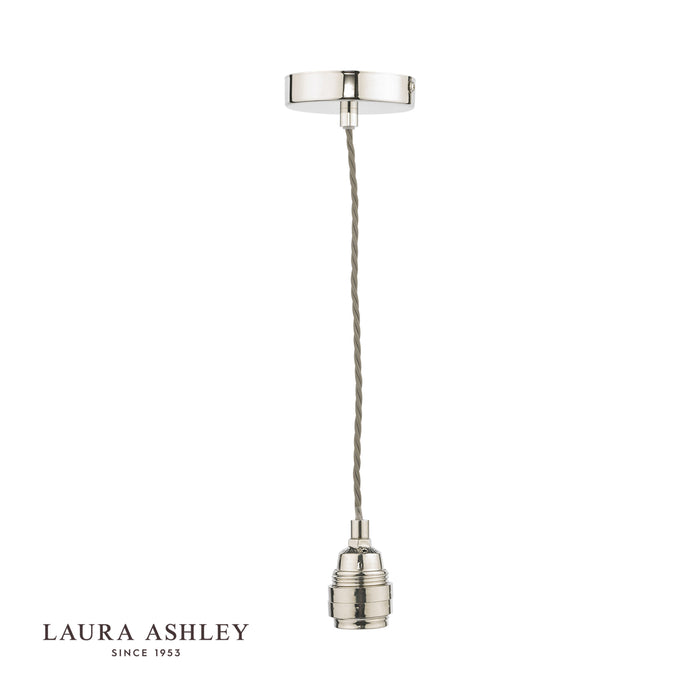 Laura Ashley Flute E27 Suspension Polished Nickel