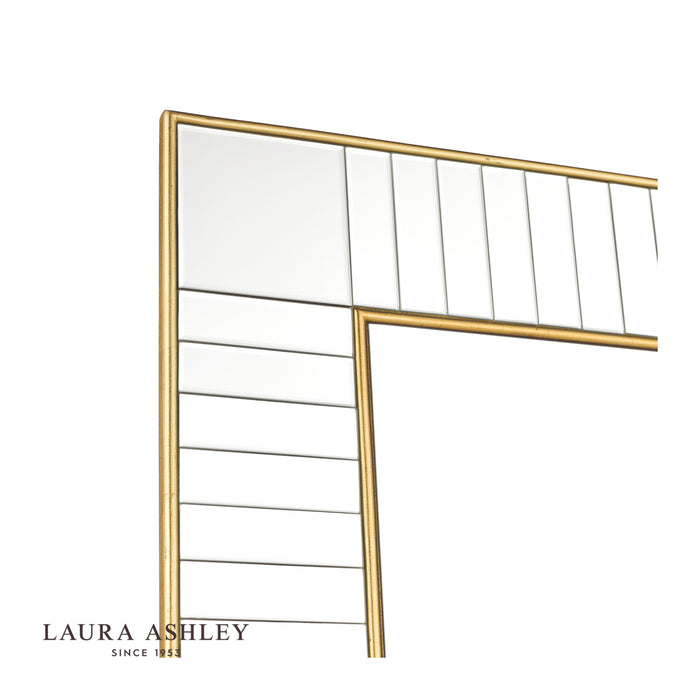 Laura Ashley Clemence Large Rectangle Mirror Gold Leaf 120 x 88cm