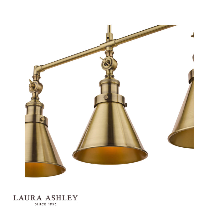 Laura Ashley Rufus 3lt Bar Pendant Antique Brass