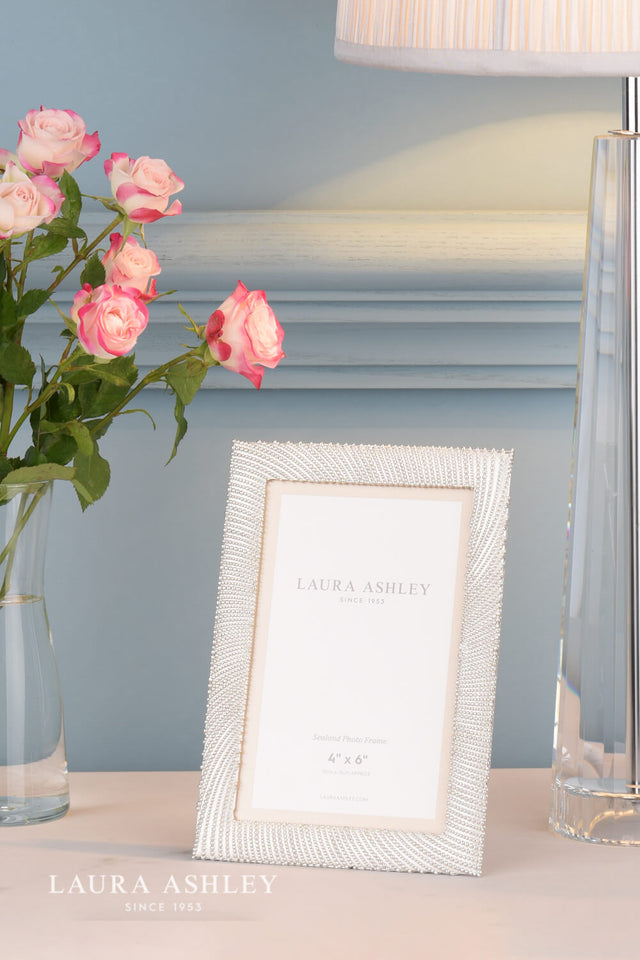 Laura Ashley Sealand Photo Frame Polished Silver 4x6 Inch