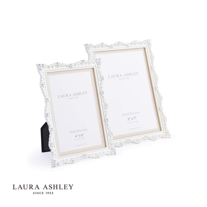 Laura Ashley Sherfield Photo Frame Polished Silver 4x6 Inch