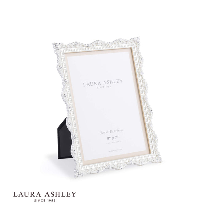 Laura Ashley Sherfield Photo Frame Polished Silver 5x7 Inch