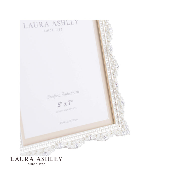 Laura Ashley Sherfield Photo Frame Polished Silver 5x7 Inch