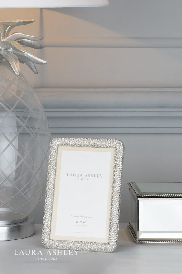 Laura Ashley Cartmel Photo Frame Polished Silver 4x6 inch