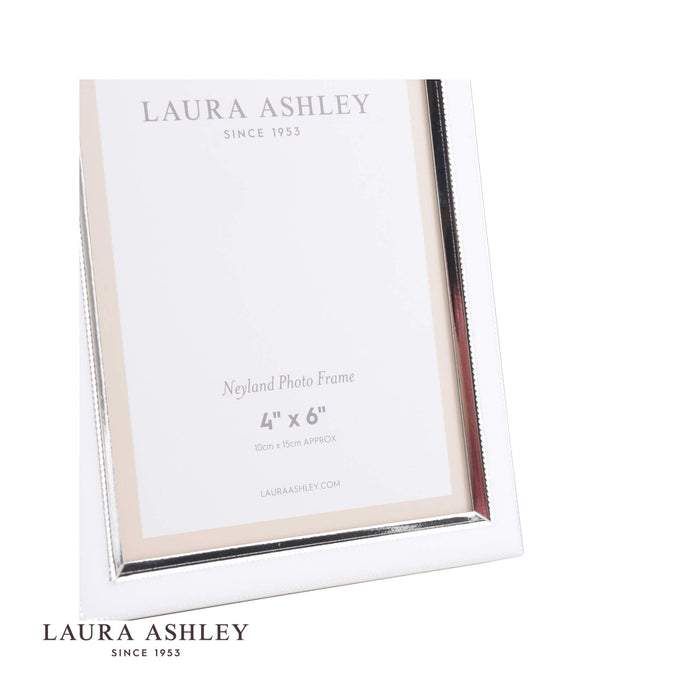 Laura Ashley Neyland Photo Frame Polished Silver 4x6 Inch