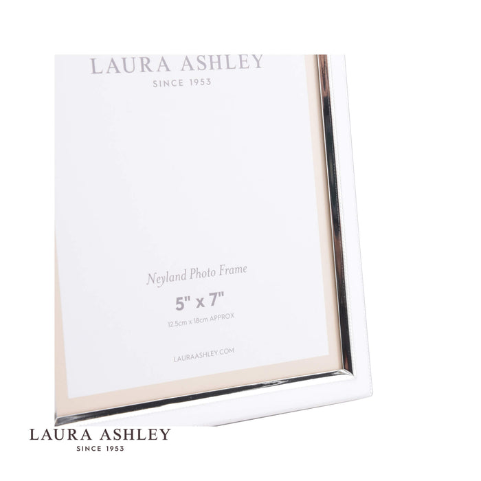 Laura Ashley Neyland Photo Frame Polished Silver 5x7 Inch