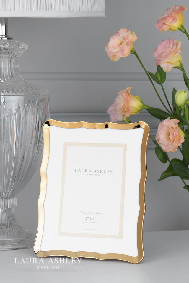 Laura Ashley Glasbury Photo Frame Polished Gold 5x7 inch