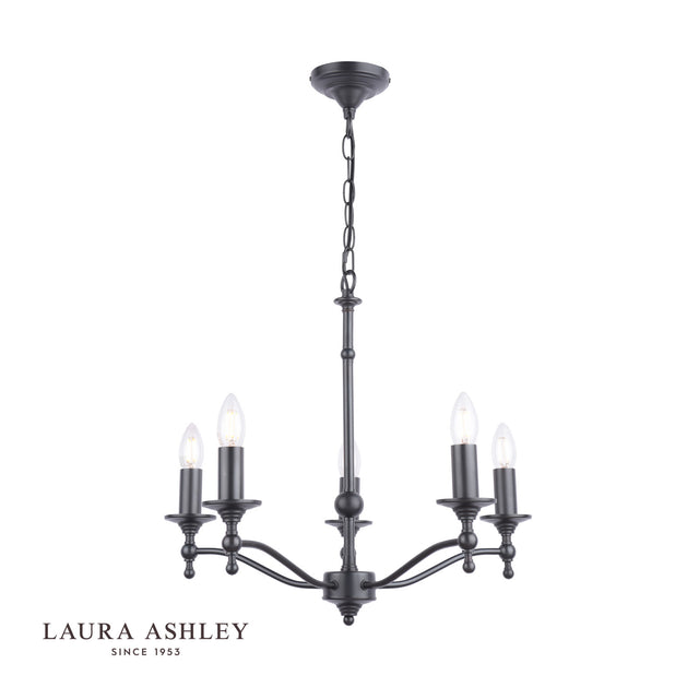 Ludchurch 5 Light Chandelier Industrial Black Fitting Only