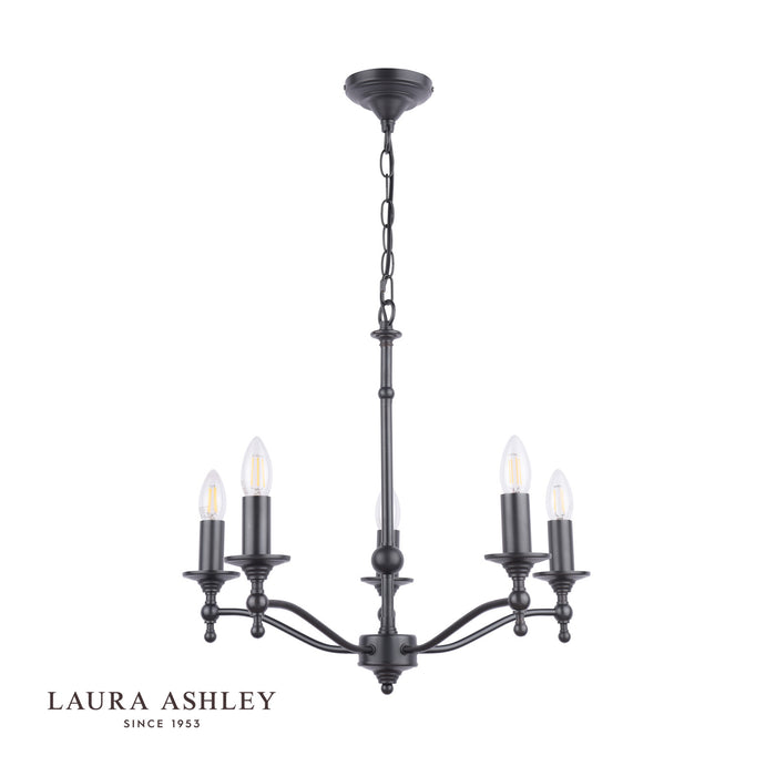 Ludchurch 5 Light Chandelier Industrial Black Fitting Only