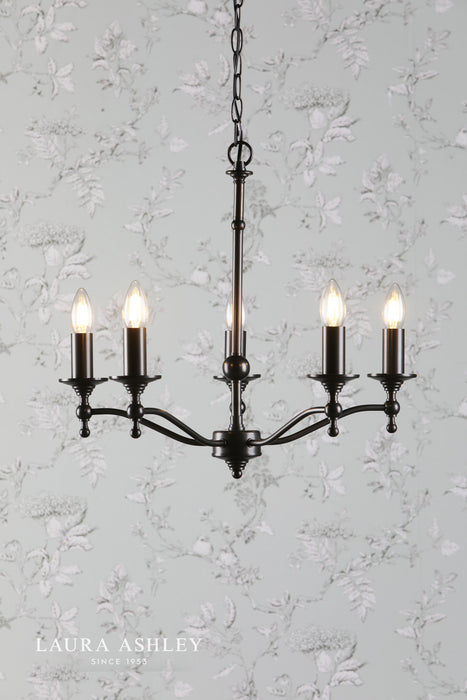 Ludchurch 5 Light Chandelier Industrial Black Fitting Only