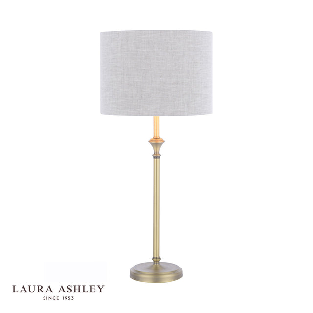 Laura Ashley Highgrove Table Lamp Matt Antique Brass With Shade