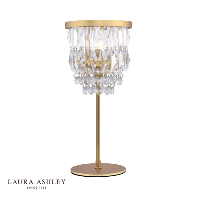 Laura Ashley Rhosill Table Lamp Crystal and Antique Brass