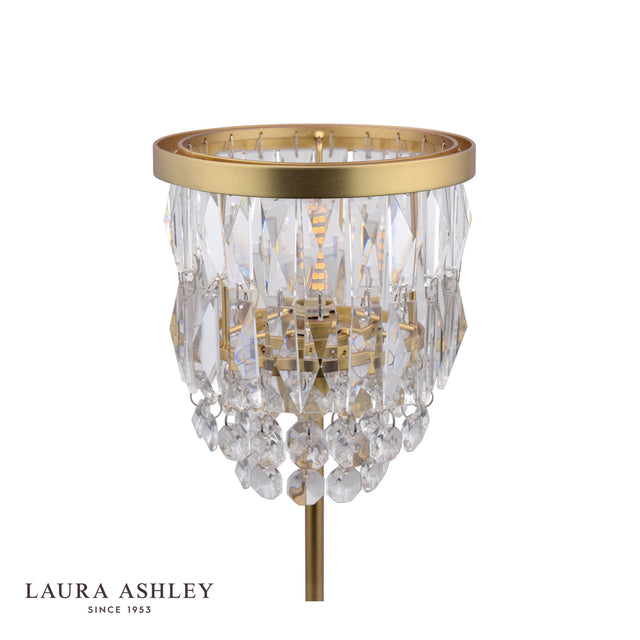 Laura Ashley Rhosill Table Lamp Crystal and Antique Brass