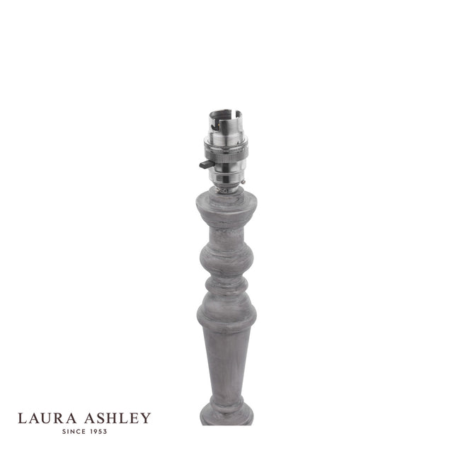 Laura Ashley Tate Table Lamp Distressed Grey and Polished Chrome Base Only