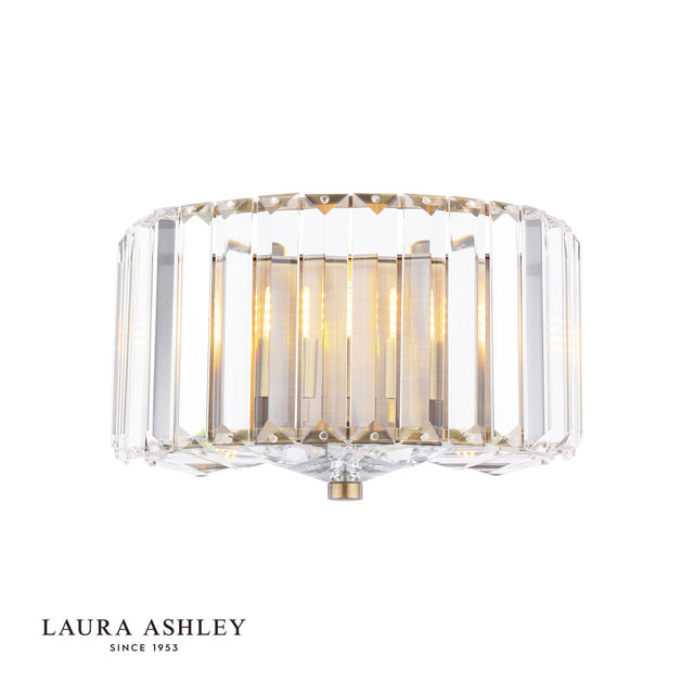 Laura Ashley Fernhurst Wall Light Crystal and Antique Brass