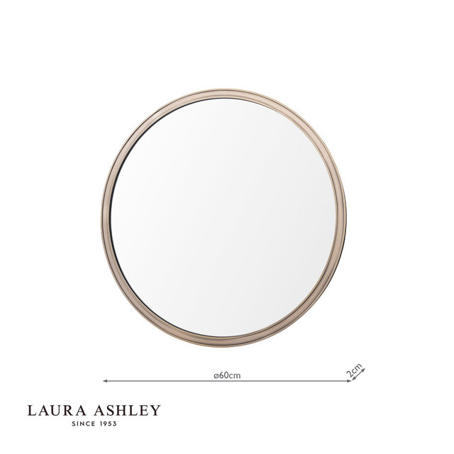 Laura Ashley Harrington Mirror Antique Brass and Mirror 60cm