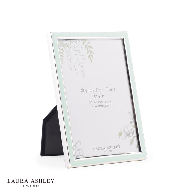 Laura Ashley Steynton Photo Frame Silver Plated with Pale Blue Frame 5
