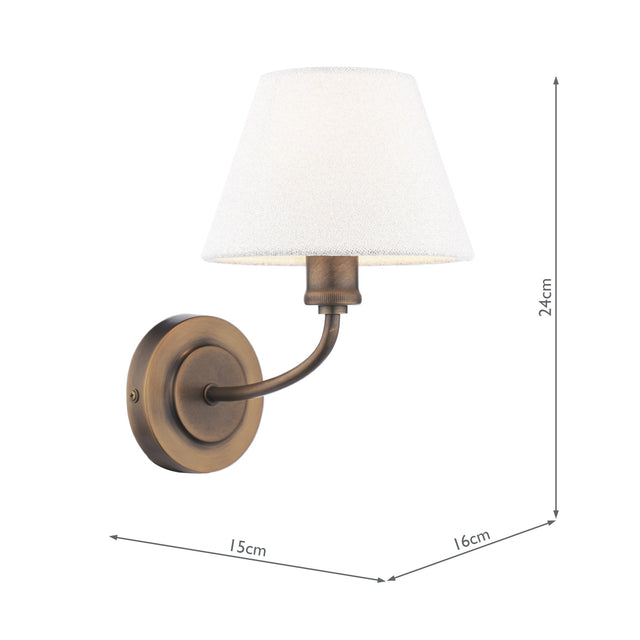 Laura Ashley Denston Wall Light Antique Bronze With Shade