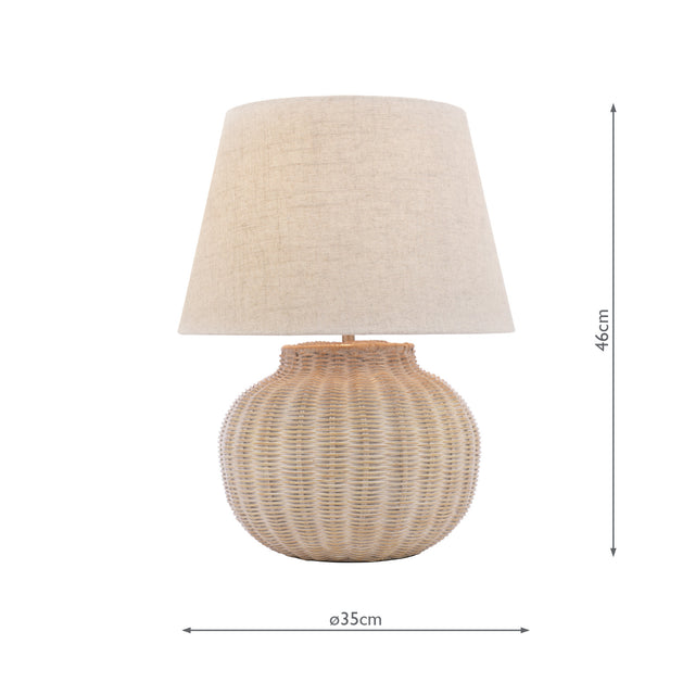 Laura Ashley Fernhill Table Lamp Matt Cream With Shade