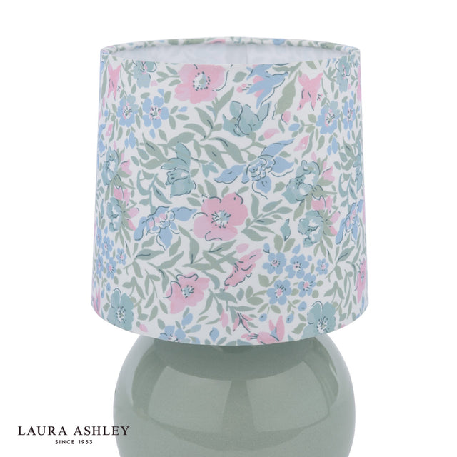 Laura Ashley Sherston Table Lamp Blue Crackle Glaze With Shade