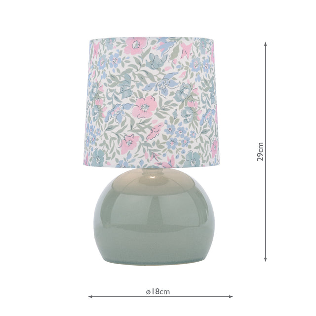 Laura Ashley Sherston Table Lamp Blue Crackle Glaze With Shade