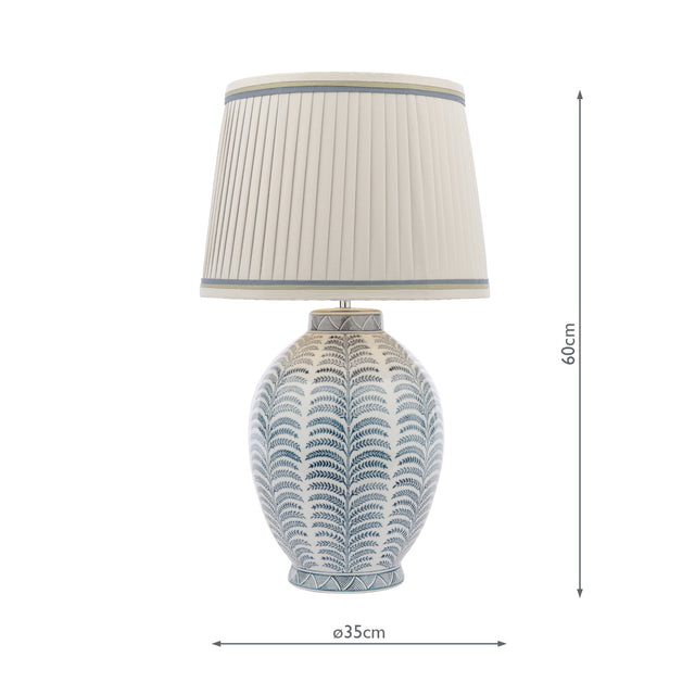 Laura Ashley Stannard Table Lamp Blue Ceramic With Shade