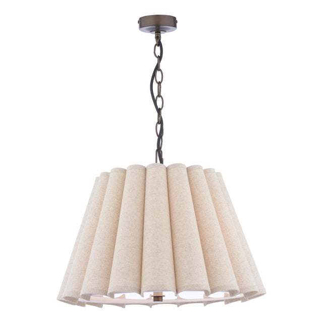 Laura Ashley Holwell 2 Light Pendant Antique Bronze With Shade