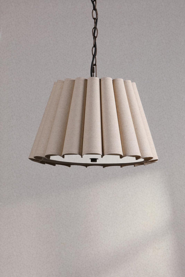 Laura Ashley Holwell 2 Light Pendant Antique Bronze With Shade