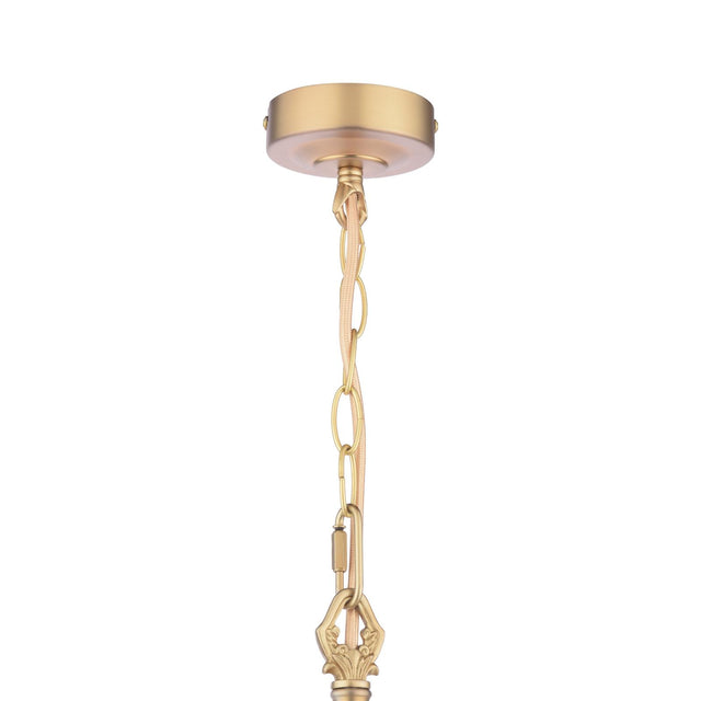 Laura Ashley Eversden Pendant Antique Brass and Crystal