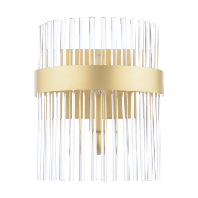 Laura Ashley Alexa Wall Light Glass and Matt Antique Brass