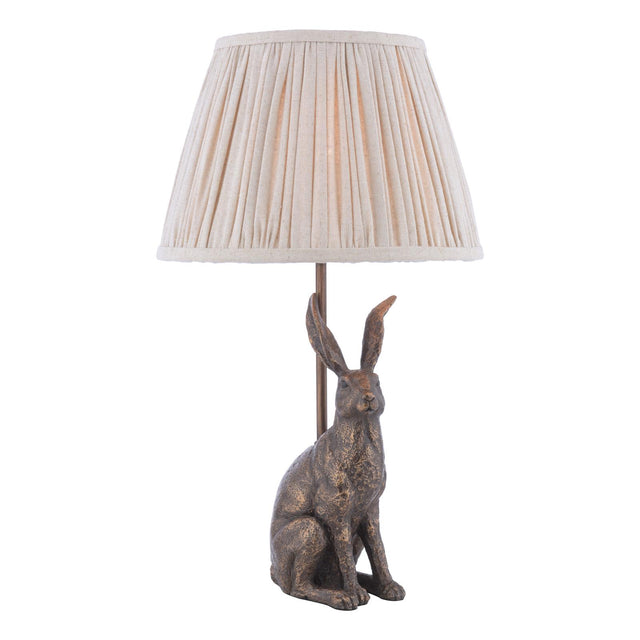 Laura Ashley Hare Table Lamp Antique Bronze With Shade