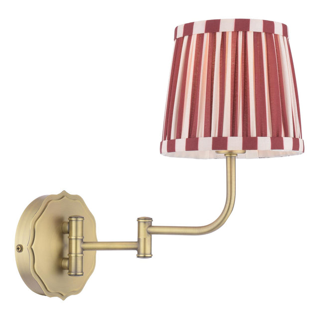 Laura Ashley Denwick Wall Light Matt Antique Brass With Shade