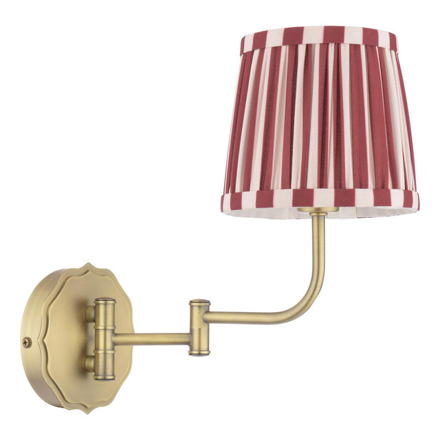 Laura Ashley Denwick Wall Light Matt Antique Brass With Shade