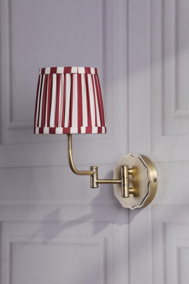 Laura Ashley Denwick Wall Light Matt Antique Brass With Shade