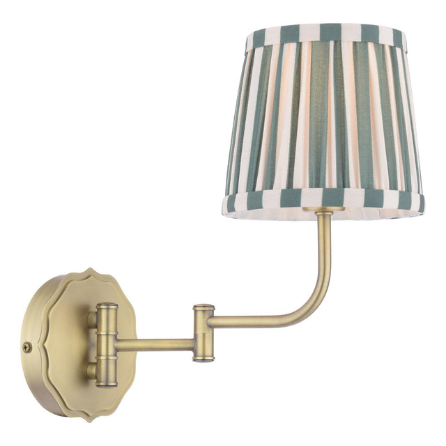 Laura Ashley Denwick Wall Light Matt Antique Brass With Shade