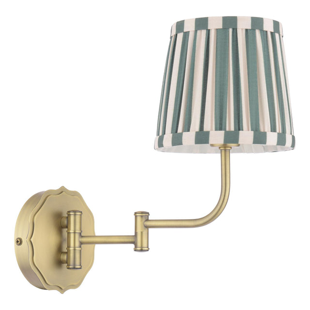 Laura Ashley Denwick Wall Light Matt Antique Brass With Shade
