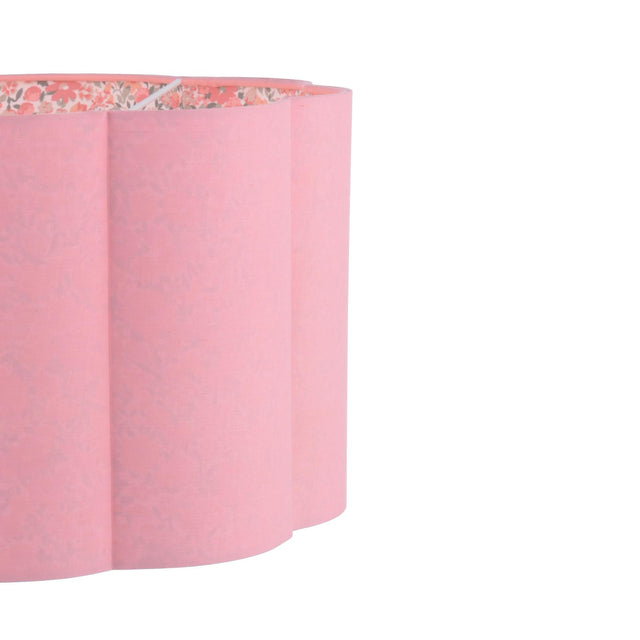 Laura Ashley Loveston Pink Cotton Scalloped Shade 38cm