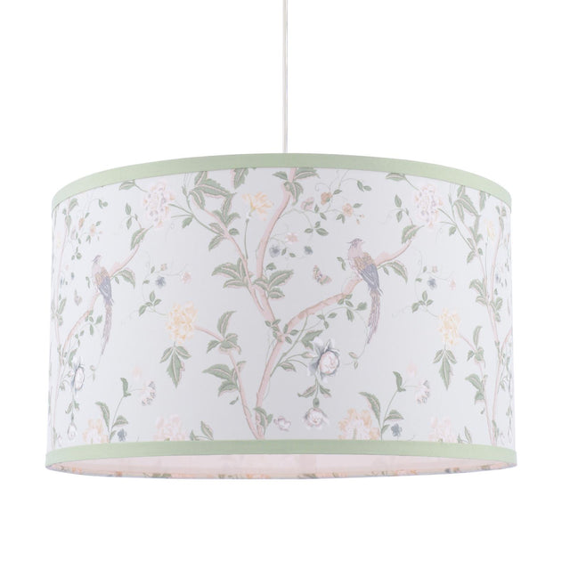 Laura Ashley Summer Palace Eau De Nil Green Cotton Drum Shade 38cm