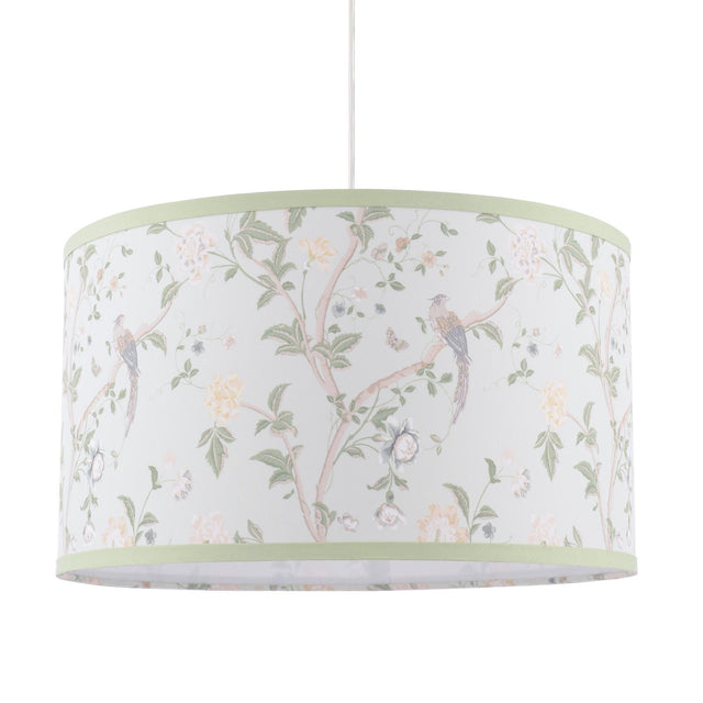 Laura Ashley Summer Palace Eau De Nil Green Cotton Drum Shade 38cm